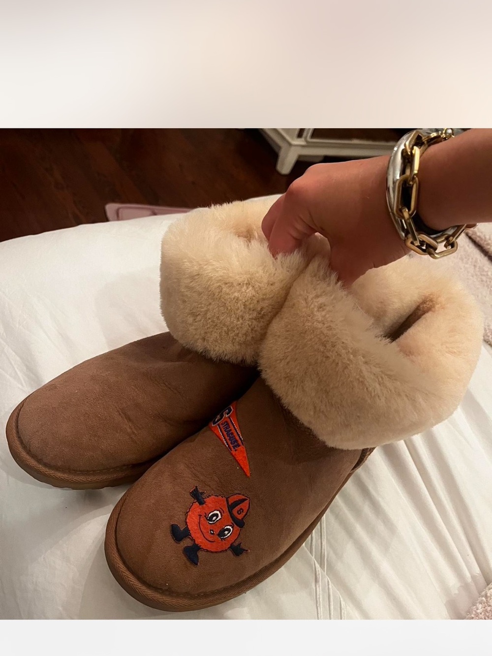 Syracuse boots (worn once) PERFECT FOR GAME DAY!!